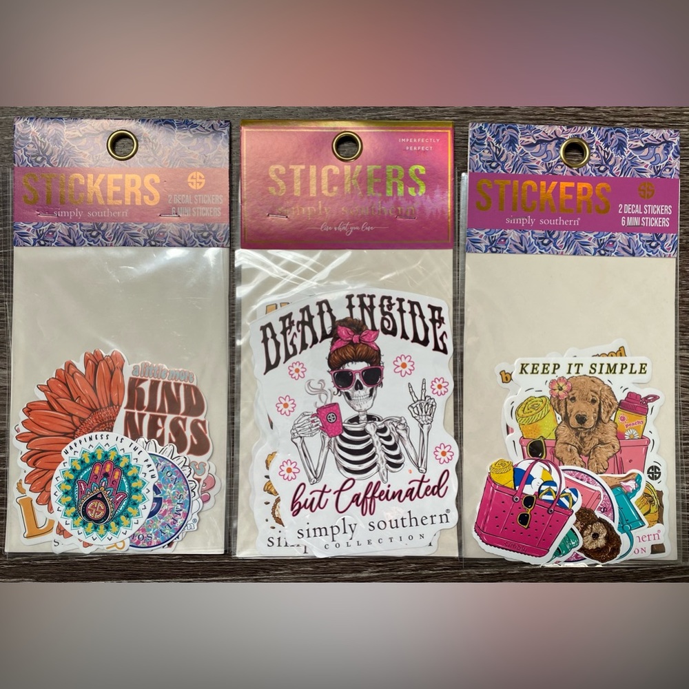 •NEW•{3 PACKS} Simply Southern Sticker Bundle